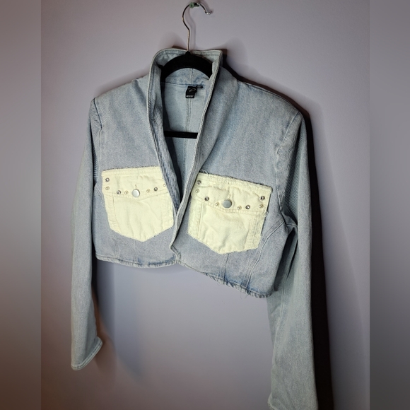 SKULLS/CROSS BOLERO JEAN JACKET - Picture 4 of 8